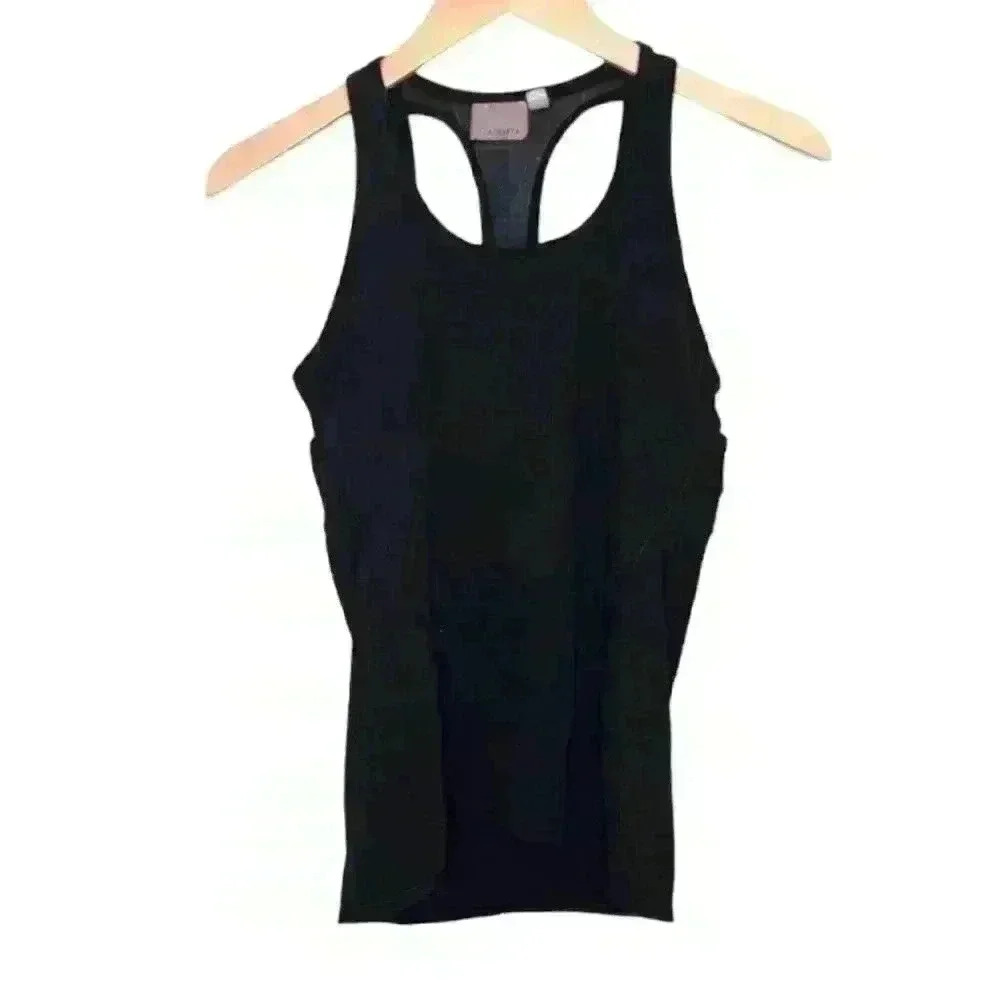 Athleta Active Gym Yoga Racer back Tank Top Black